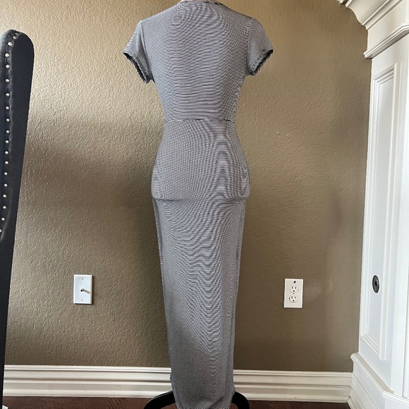 Rolla Coster Causal Wrap Style Twist Front V-Neck Layered Midi Dress - Picture 1 of 7